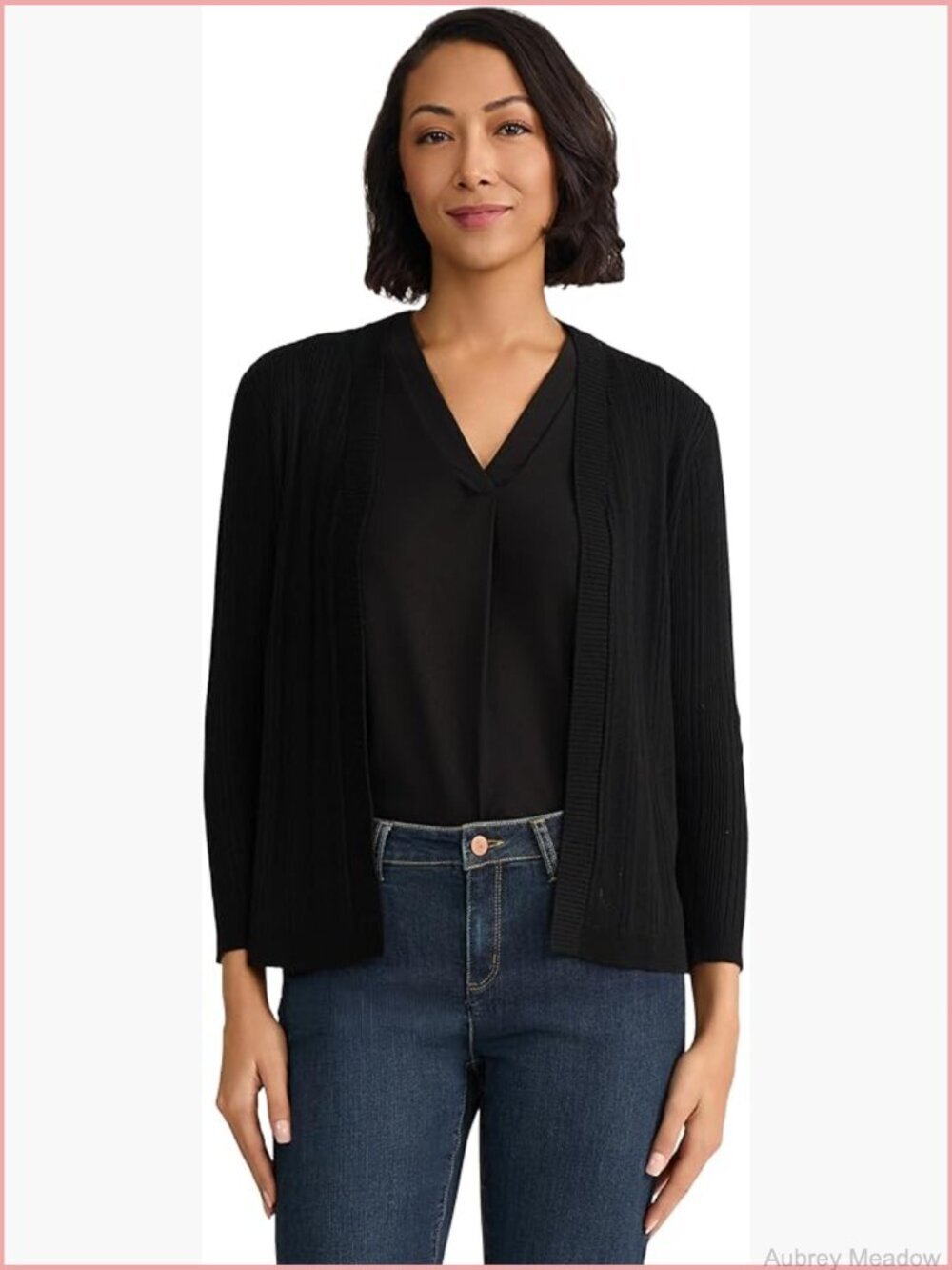 Long Sleeve Ribbed Cardigan Sweater - Soft Knit, Classic Fit